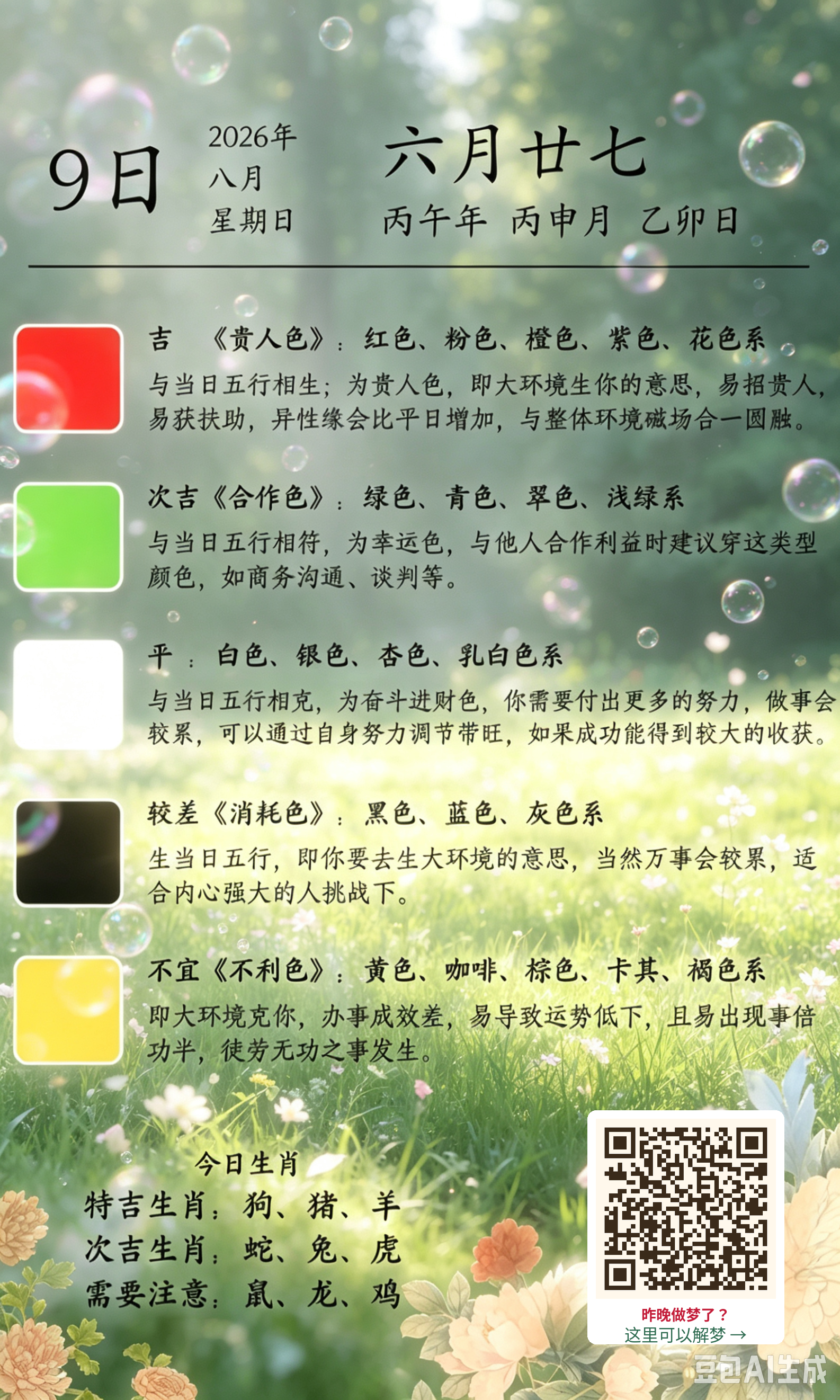 每日穿衣指南 · 解梦